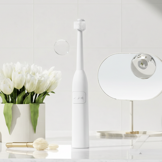 3-ühes kahesuunaline 360° pöörlev hambahari (valge)